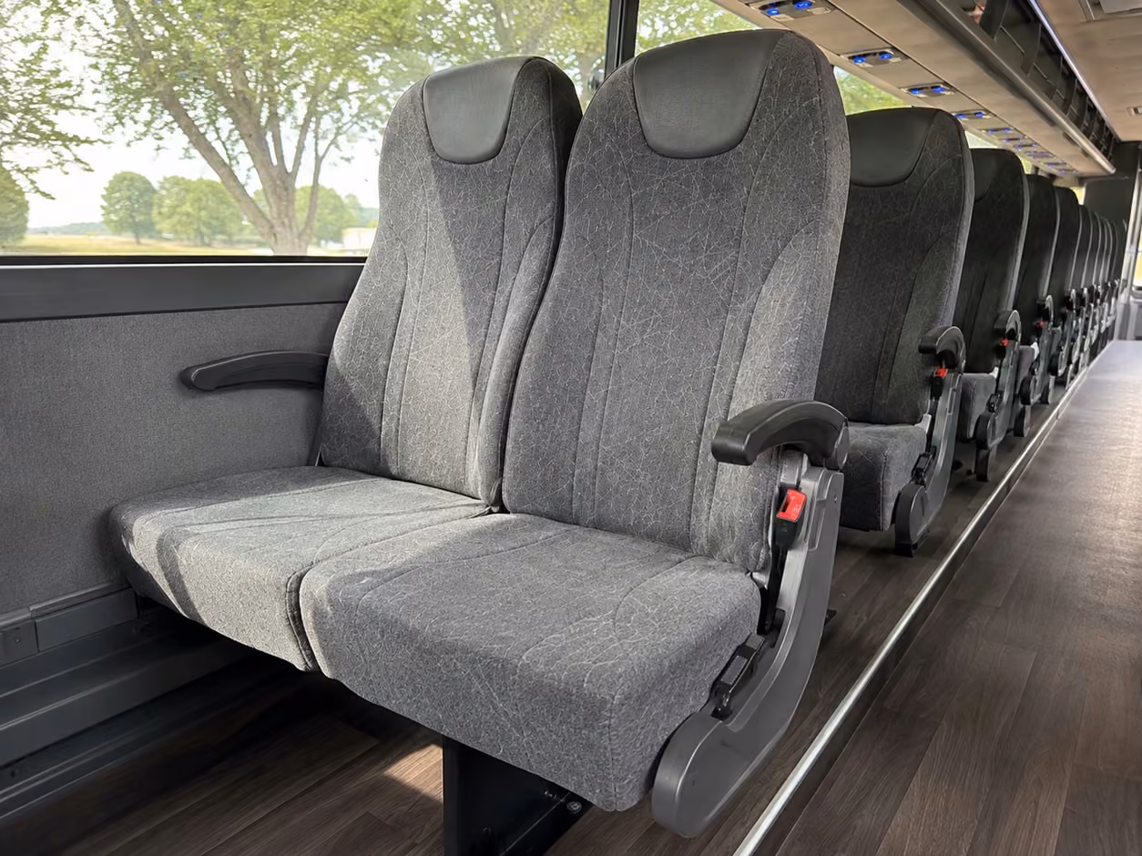 40 56 passenger charter bus interior