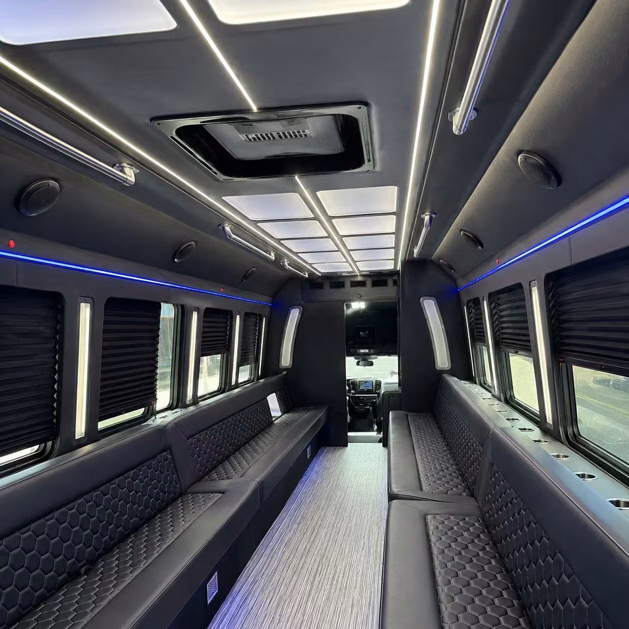 50 passenger party bus interior